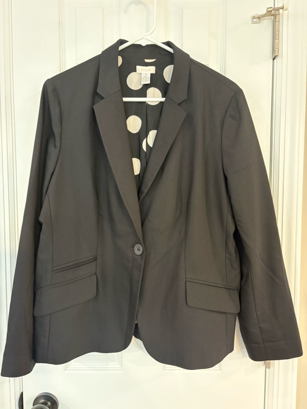Chico’s Black Single-Button Women's Blazer size 2